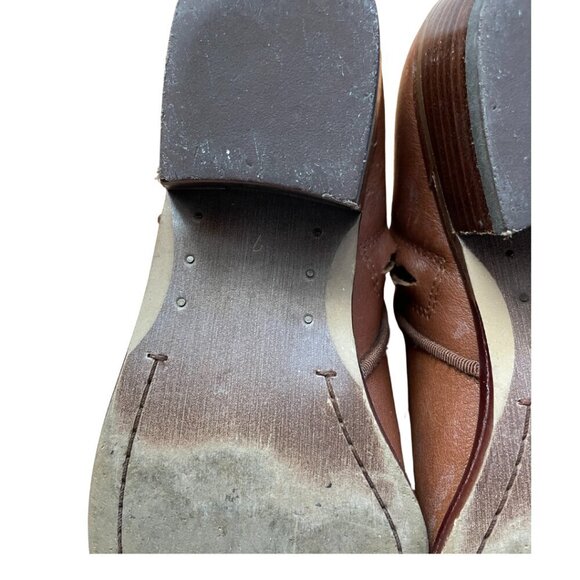 Sam Edelman Petty Leather side zip ankle bootie women’s size 7 brown - Picture 11 of 12